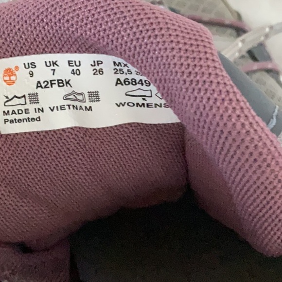 Timberland Gray and Pink Athletic Shoes with Durable Soles - Picture 6 of 6